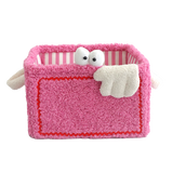 Pink Fluffy Monster Storage Basket