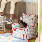 Ocean Series Plaid Bean Bag Chair