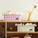 Plaid Storage Box with Ocean Theme Decor