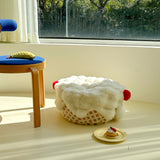 Cream Furry Bunny Stool