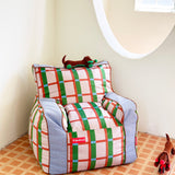 Retro Plaid Dachshund Sofa Bed