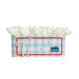 Plaid Storage Box with Ocean Theme Decor