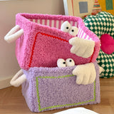 Pink Fluffy Monster Storage Basket