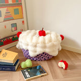 Cream Furry Bunny Stool