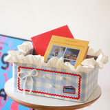 Plaid Storage Box with Ocean Theme Decor