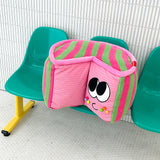 Striped Cupcake Poof Storage Ottoman