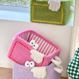 Pink Fluffy Monster Storage Basket