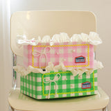 Plaid Storage Box with Ocean Theme Decor