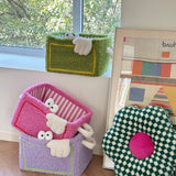 Pink Fluffy Monster Storage Basket