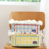 Plaid Storage Box with Ocean Theme Decor