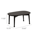 Cozy Bay Window Nook Set with Cushioned Floor Chair and Wooden Tea Table