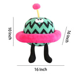 Flying Saucer Elf Lumbar Throw Pillow - Plush Alien Spaceship for Kids