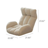 Plush Folding Kids Lounge Chair - Convertible Toddler Sofa with Adjustable Backrest