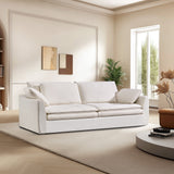 Cloud Sofa - Plush High-Rebound Linen Couch with Silk Floss Cushions