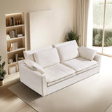 Cloud Sofa - Plush High-Rebound Linen Couch with Silk Floss Cushions