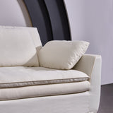 Cloud Sofa - Plush High-Rebound Linen Couch with Silk Floss Cushions
