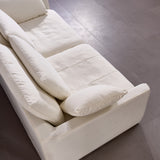 Cloud Sofa - Plush High-Rebound Linen Couch with Silk Floss Cushions