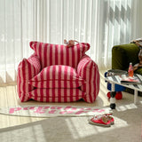 Cozy Stripes Lazy Sofa Chair: Plush & Washable Lounger for Kids & Adults