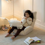 Plush Folding Kids Lounge Chair - Convertible Toddler Sofa with Adjustable Backrest